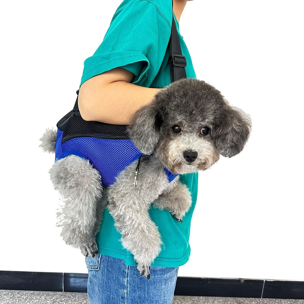 Lightweight Pet Backpack Carrier for Small to Medium Dogs and Cats, Breathable Mesh Travel Bag with Adjustable Shoulder Straps and Random Eggy Doll Gift