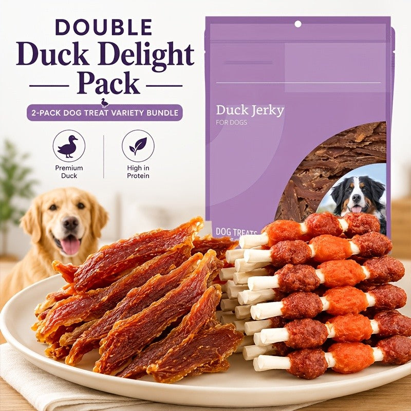 Dog Treat Kabobs with Chicken, Beef and Chicken Liver, 3-in-1 Meat Chew Snacks or Beef Sausage Sample Pack for Supervised Rewards and Treat Time