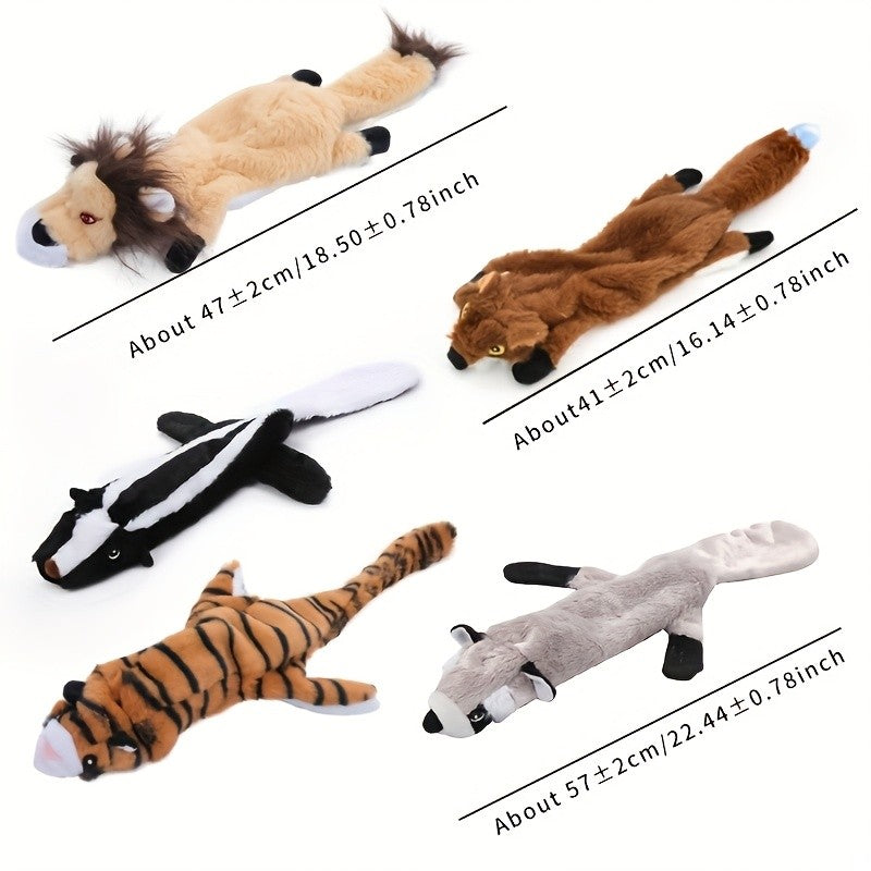 Squeaky Plush Dog Toy Assortment, 10-Piece or 4-Piece Random Animal Set for Supervised Gentle Chewing, Interactive Games and Puppy Playtime