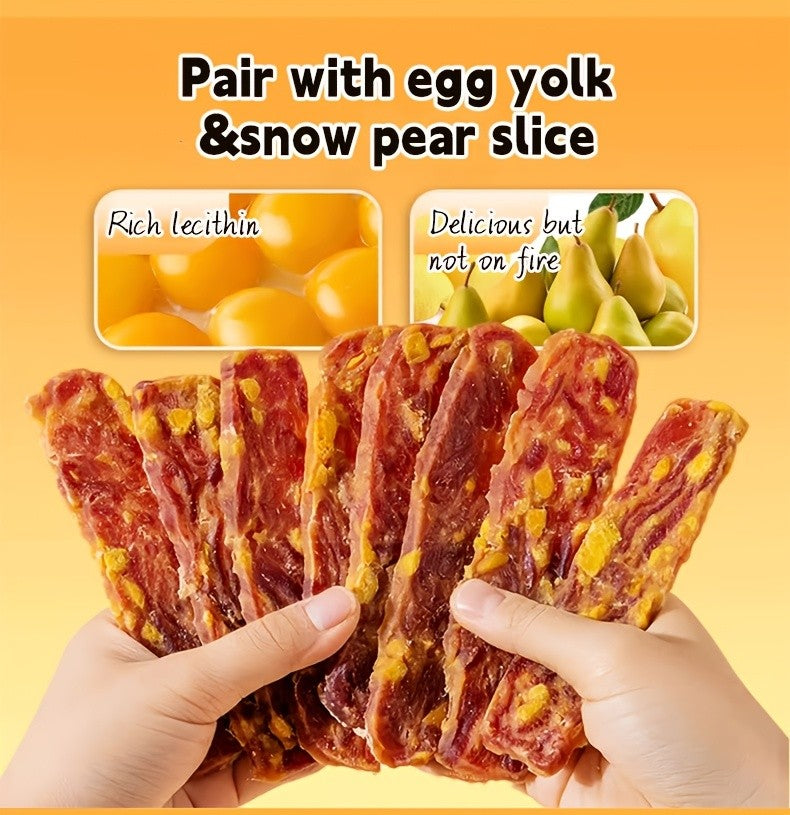 Duck Breast and Egg Yolk Dog Treats, Jerky Slices for Supervised Training Rewards, Everyday Snack Time and Small, Medium or Large Dogs