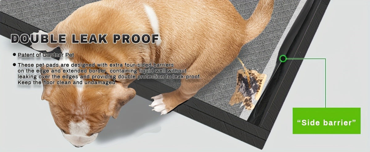 Charcoal Puppy Pads for Odor Control, Extra Large 28 x 34 Inch Disposable Dog Pee Pads with Leak-Proof Design for Indoor Potty Training