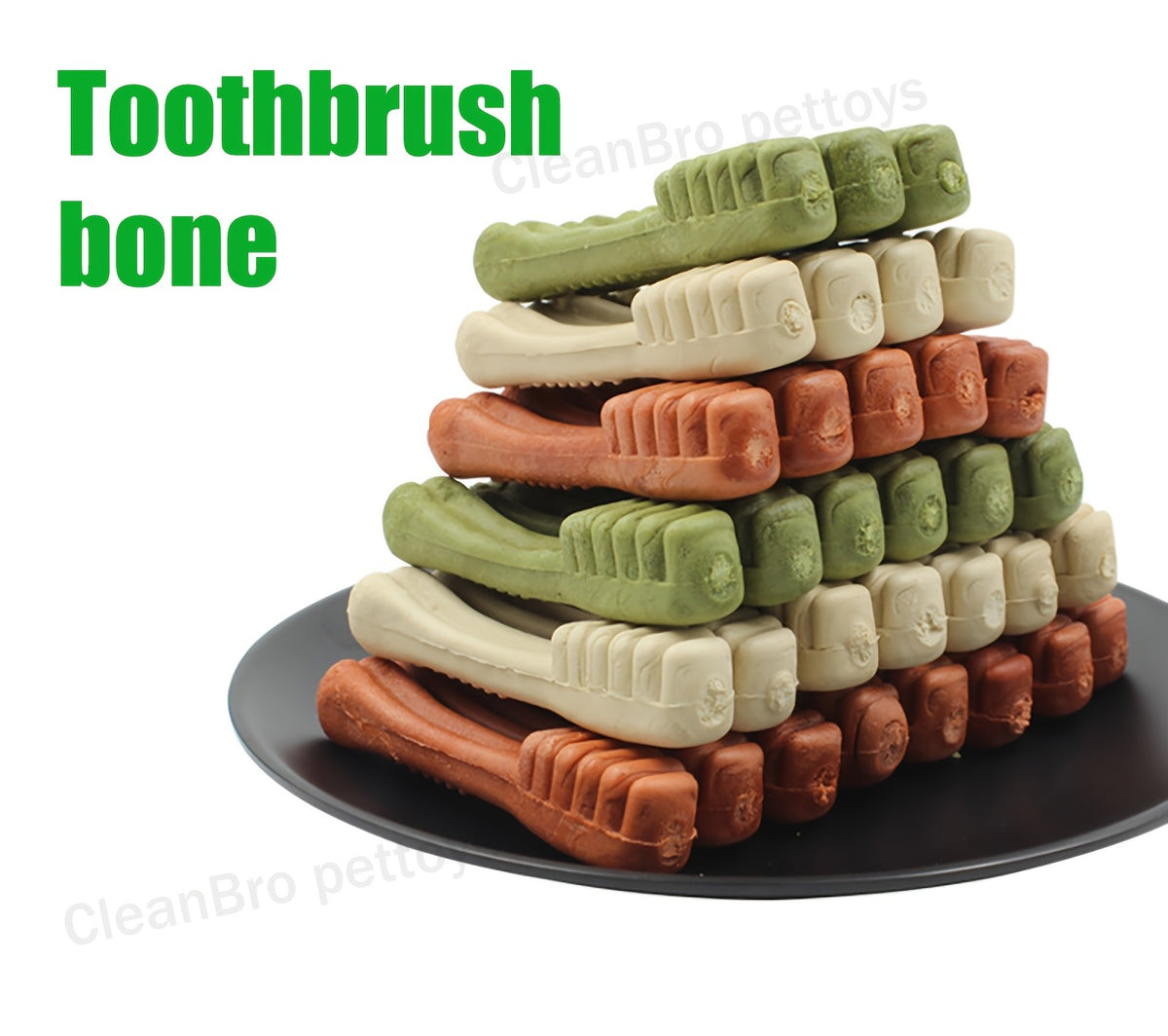 Dog Dental Chews Mint-Flavored Toothbrush Sticks for Medium Dogs 25-50 lbs, Textured Oral Care Treats in 6 or 10 Count Packs
