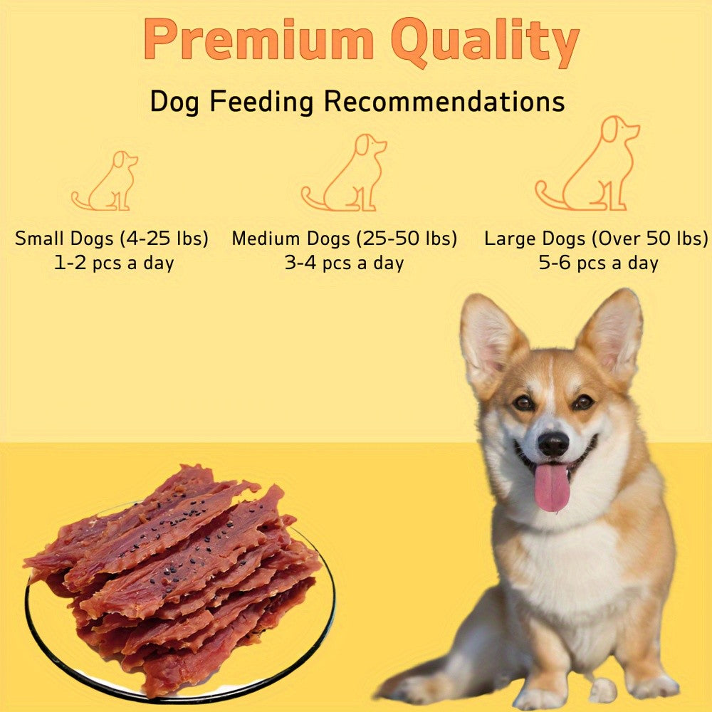 Dog Jerky Treats Mixed Flavor 14.11 oz 400g, Sesame Duck Jerky and Chicken Jerky Chews, High Protein Low Fat Easily Digestible Long Lasting Dog Chews, Training Treats for Small Medium Large Dogs