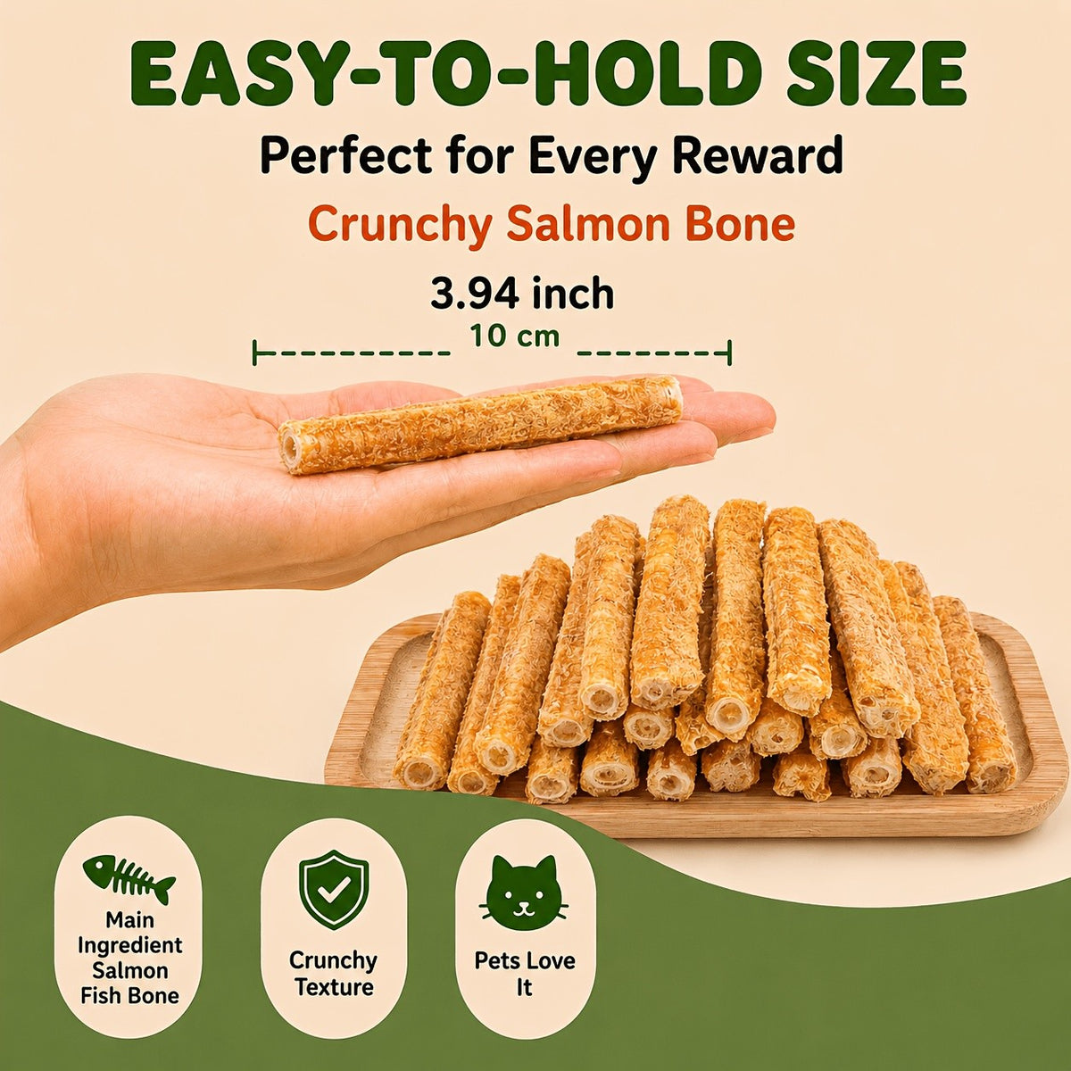 Salmon Dog Treats 85g, Freeze-Dried Crunchy Fish Snacks for Supervised Training Rewards, Walks and Everyday Treat Time for Small and Medium Dogs