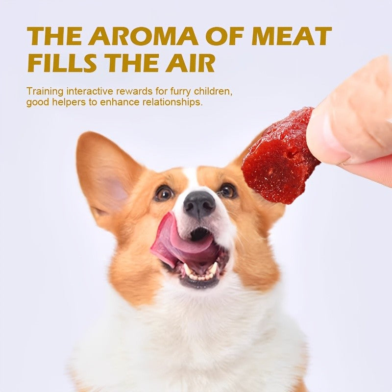 Beef Cube Dog Training Treats, 155g Chewy Meat Reward Bites for Supervised Practice, Everyday Snack Breaks and Dog Lover Gift Baskets