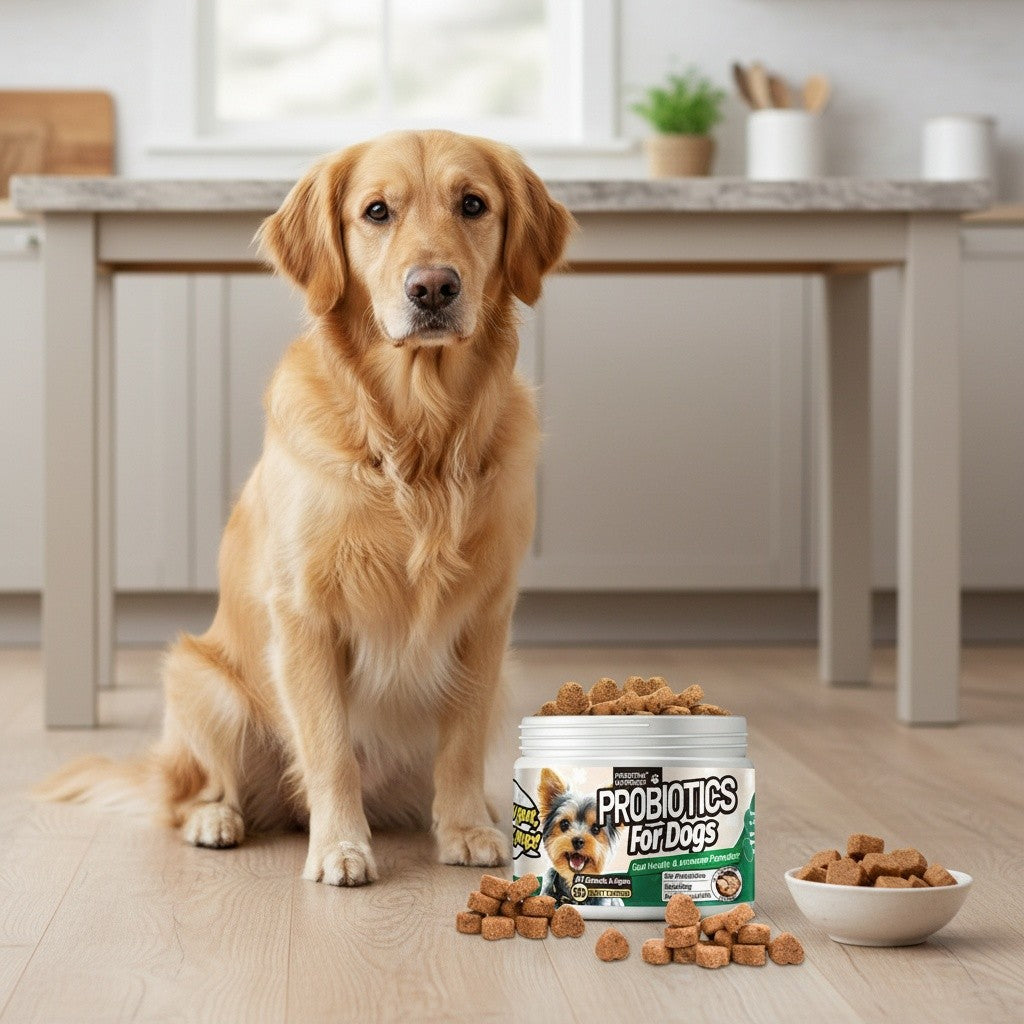 Chicken-Flavored Probiotic Chews for Dogs, Listed 90 Soft Chews with One or Three Bottle Options for Owner-Managed Canine Nutrition Routines
