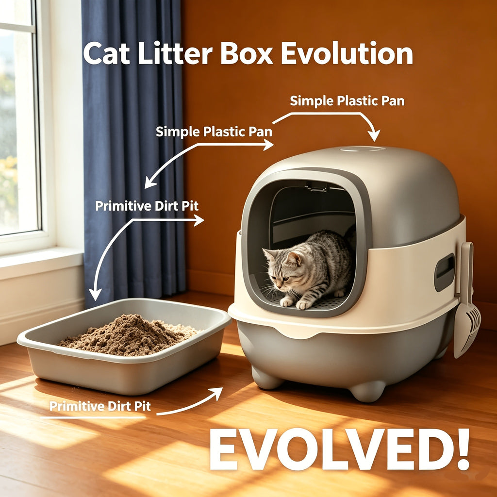Hooded Cat Litter Box with Scoop, Fully Covered Spill-Reducing Indoor Kitty Toilet for Easy Daily Cleaning and Setup, Purple or Blue