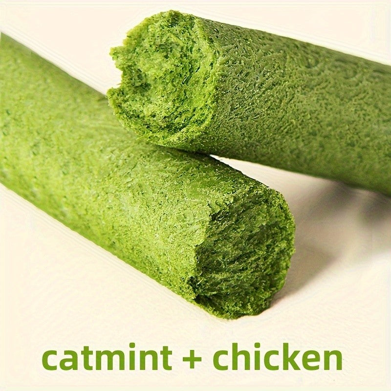 Freeze-Dried Cat Grass Sticks, 15-Piece Cat Treat Pack for Supervised Snack Time, Cat Grass Treats for Cat Owners and Pet Gift Baskets