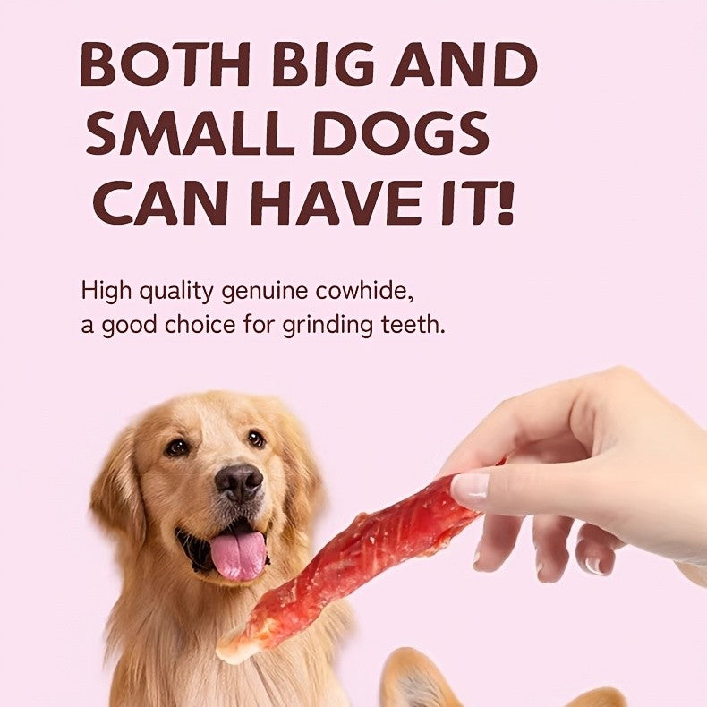 Dog Chew Sticks with Chicken and Duck Wraps, Mixed Rawhide Roll Treat Combo for Supervised Chewing, Occasional Rewards and Dog Owner Gift Baskets