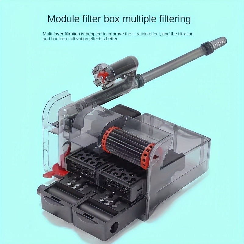 Hang On Back Aquarium Filter with Adjustable Waterfall Flow, External Fish Tank Power Filter in 5W 80 GPH and 8W 110 GPH Options