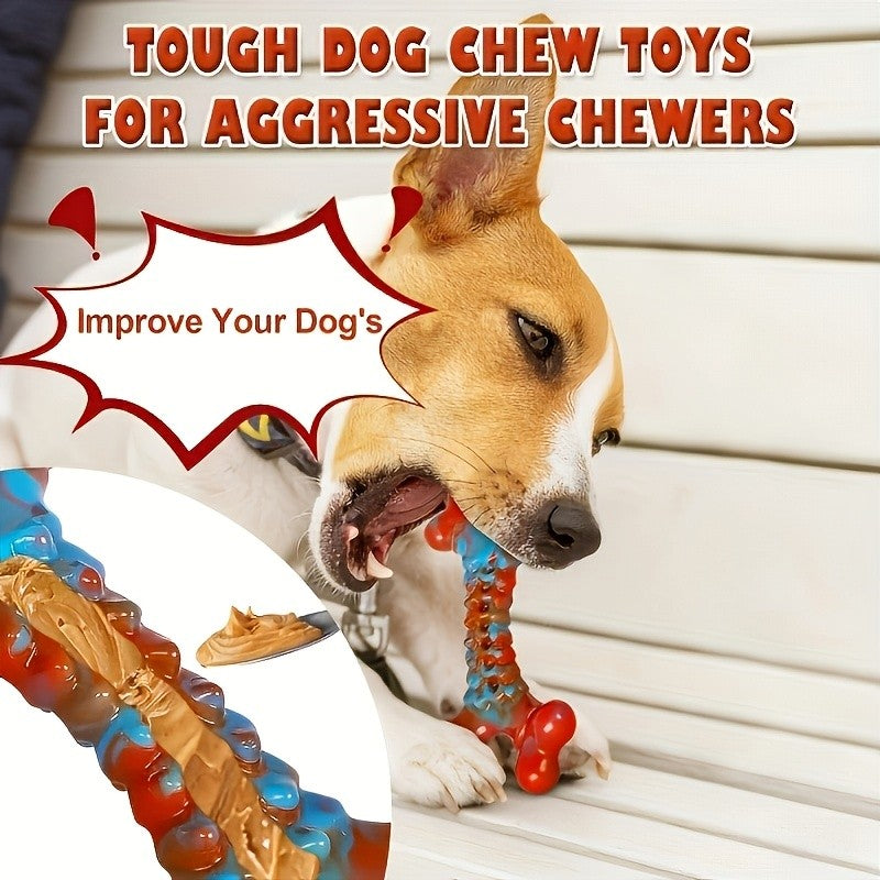 Dog Chew Toys for Large Dogs, Red Nylon Toys for Supervised Chewing and Everyday Play, Available in 1, 2 or 4 Piece Pack Options