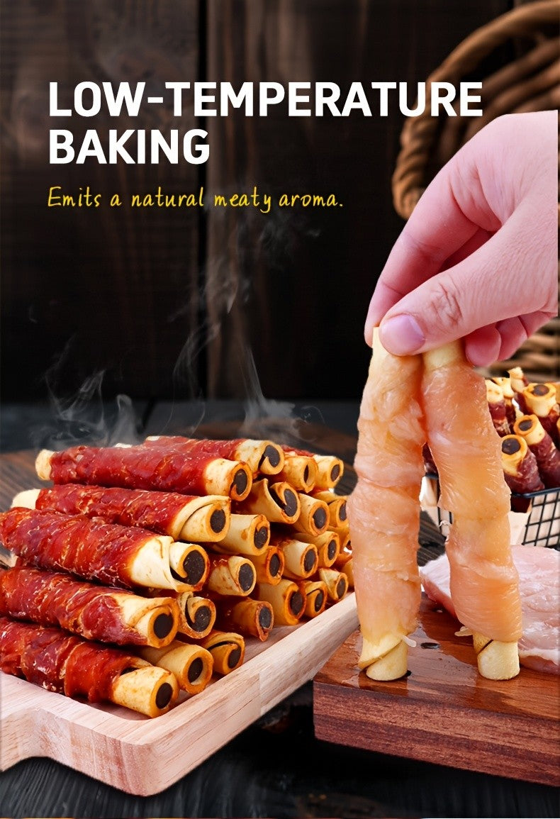 Duck and Beefhide Dog Chew Sticks, 115g (4.06 oz) Filled Chewy Dog Treats for Supervised Snack Time, Daily Chewing and Training Rewards