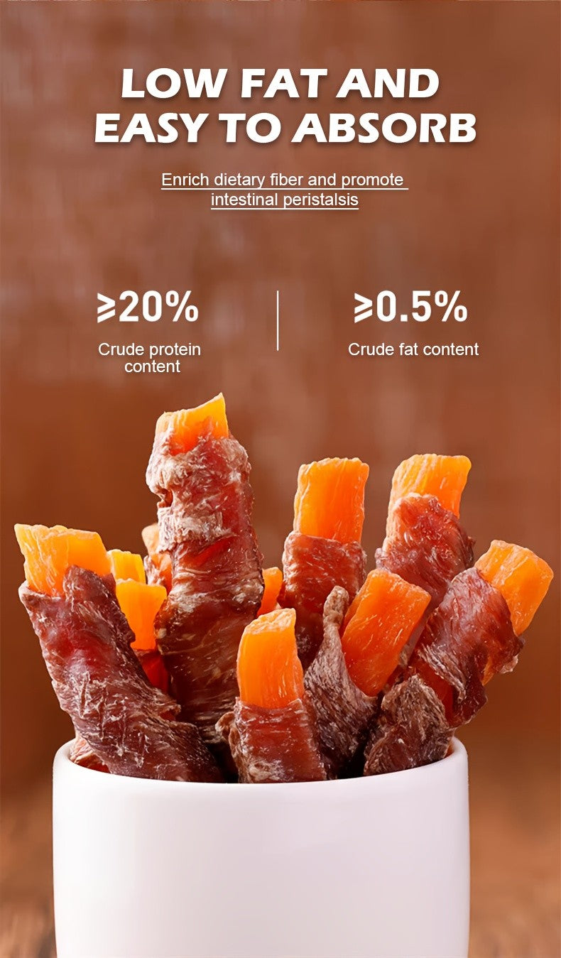 Duck Wrapped Sweet Potato Dog Treats, 5.29 oz Chewy Dog Chew Sticks for Daily Training Rewards and Snack Time for Small, Medium and Large Dogs