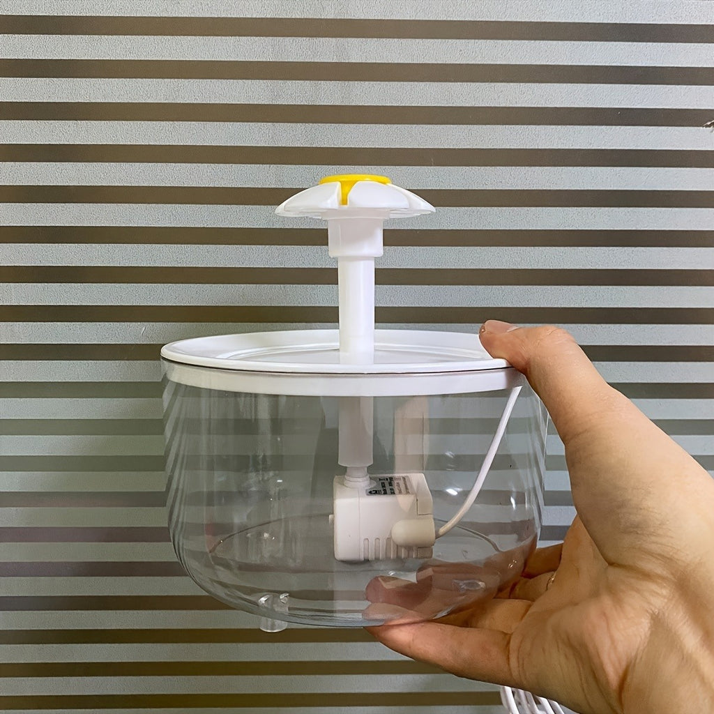 Cat Water Fountain 50.72 oz with USB Powered Quiet Pump, BPA-Free Easy-Clean Pet Drinking Dispenser with Feeder or Pump Set Options