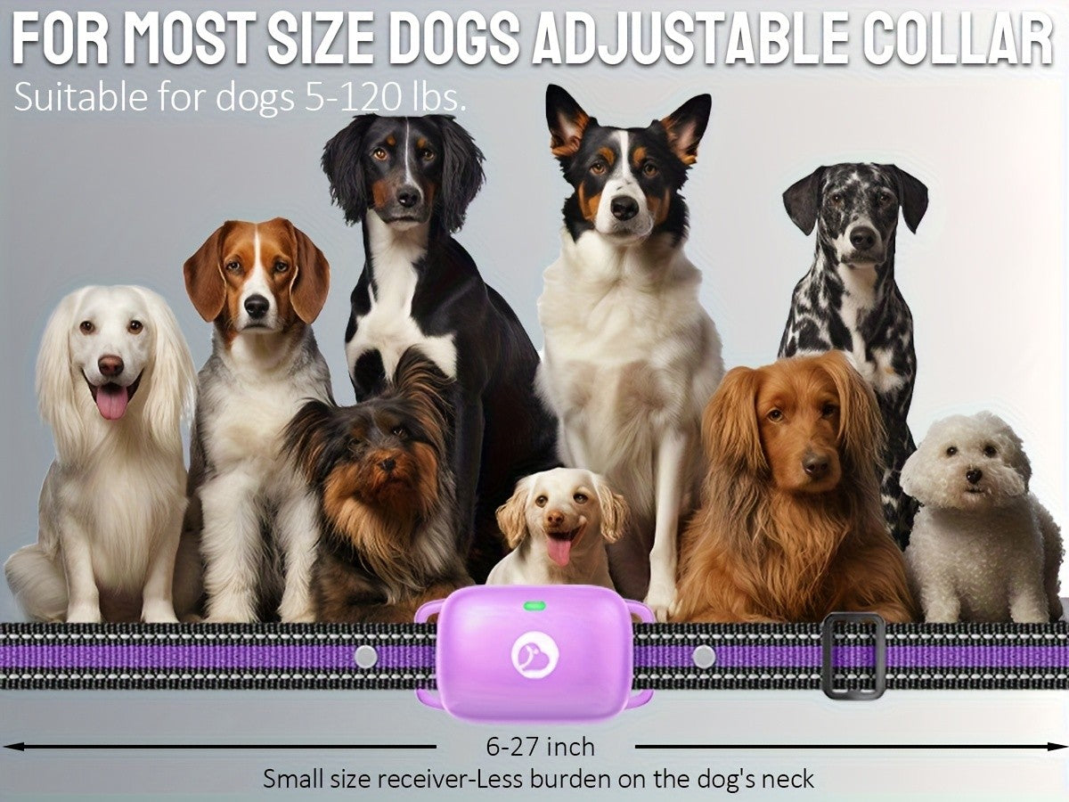 Dog Training Collar with Keypad Lock, 2600ft Listed Remote Range, Rechargeable Beep, Vibration and Static Modes, Orange or Purple Options for 1 to 3 Dogs