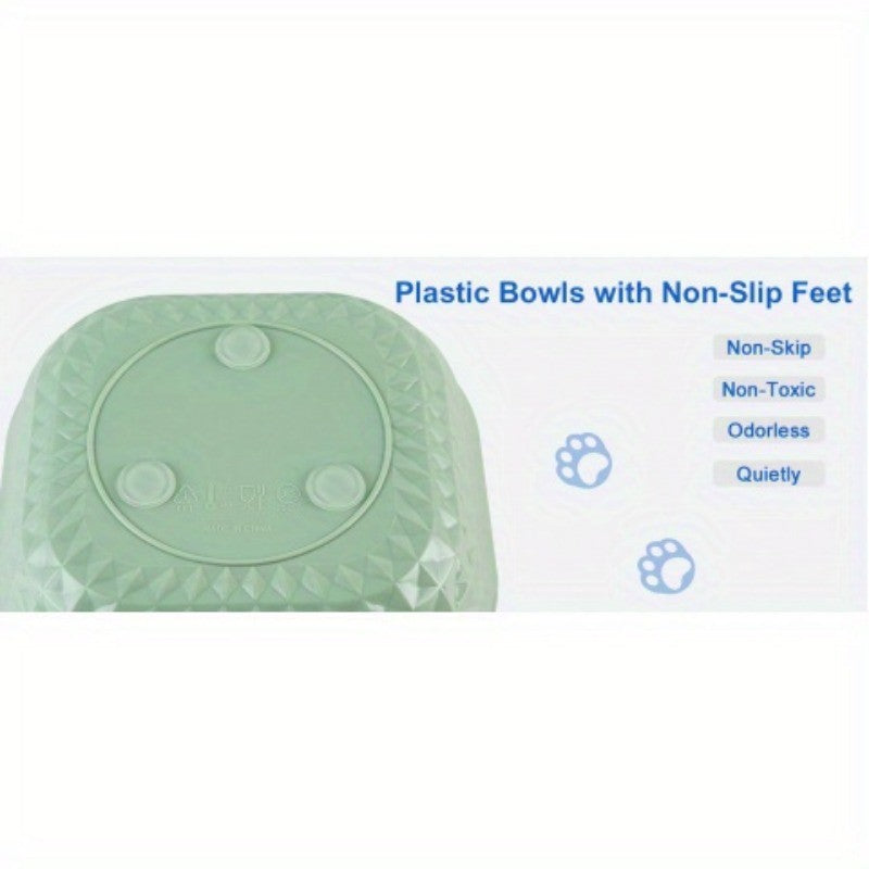 Shallow Cat Bowls 6-Piece Set, Non-Slip Wet Food Plates with Anti-Tip Design for Indoor Cat Feeding Routines, Mixed Random Colors