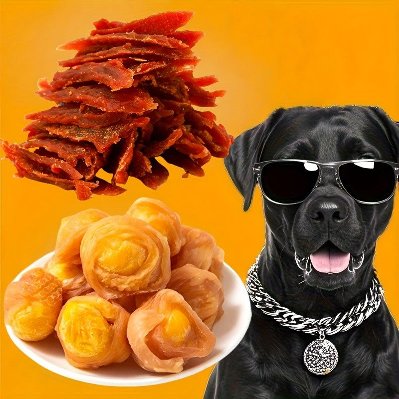 Dog Treats Duck Jerky and Freeze-Dried Chicken Combo, 100g Each Sharing Pack Option with Additional Snack Choices for Supervised Training Rewards