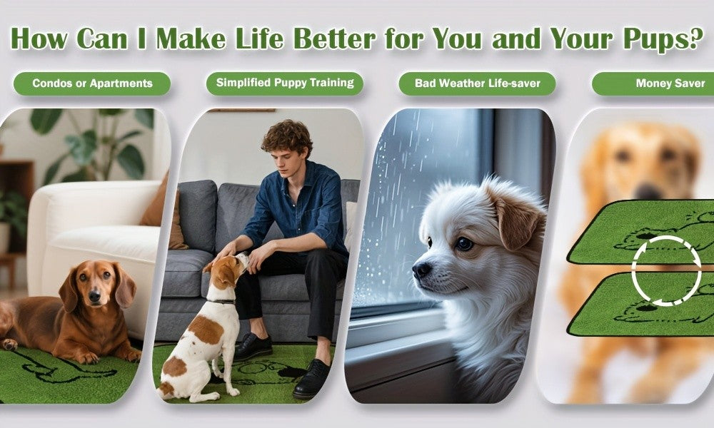 Washable Pee Pads for Dogs 18 x 24 Inches, Reusable Non-Slip Puppy Potty Training Mats with Dog Designs for Floors, Crates and Couches
