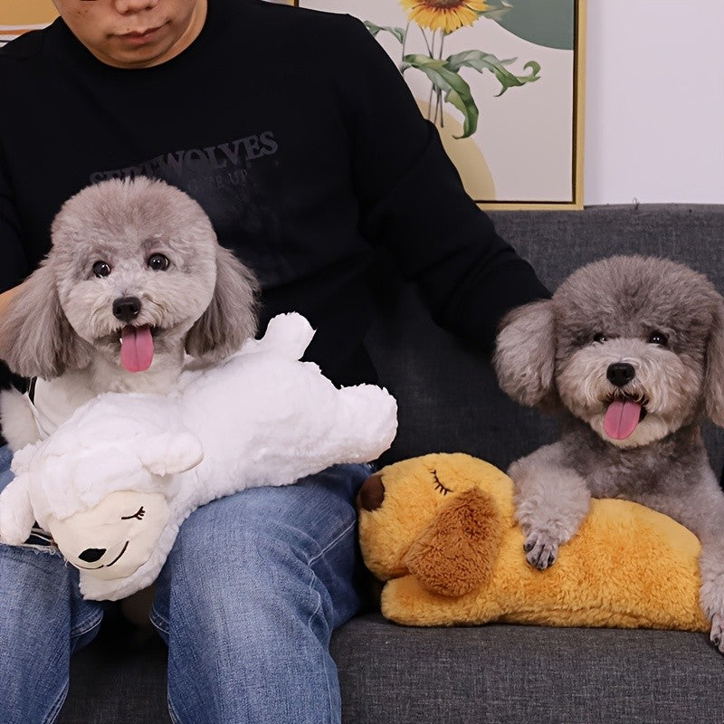 Heartbeat Puppy Toy, Soft Plush Cuddle Companion for Dogs and Kittens, Dog, Cat and Bear Styles with Single or Two-Piece Options, Batteries Not Included