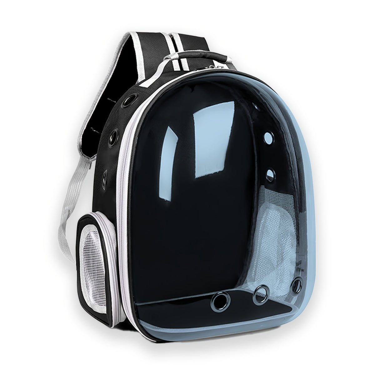 Transparent Capsule Cat Backpack, Breathable Portable Pet Carrier for Everyday Outings and Vet Visits, One-Size Pink and Black Style Options