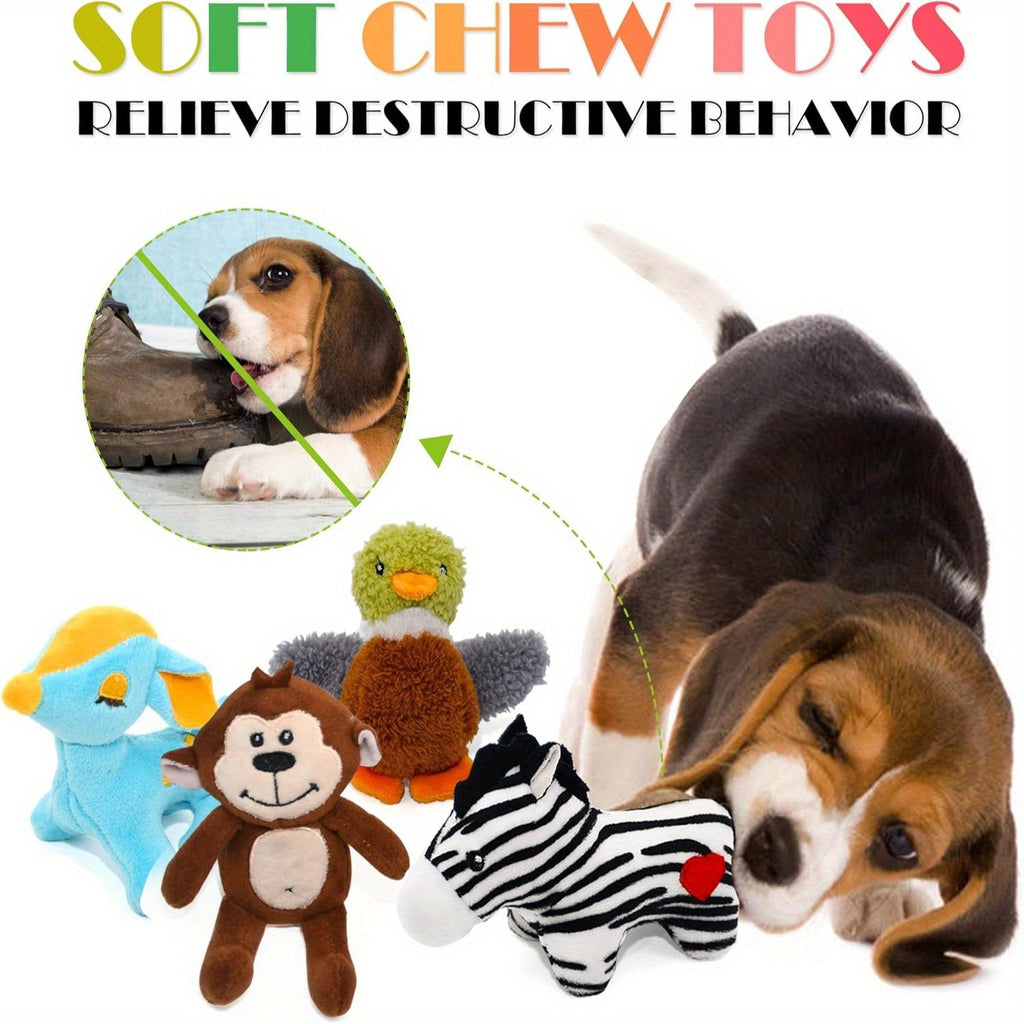 Squeaky Dog Toy Gift Set 12 Pack, Soft Stuffed Animal Puppy Toys with Storage Box for Small and Medium Dogs, Gentle Chewing and Supervised Fetch