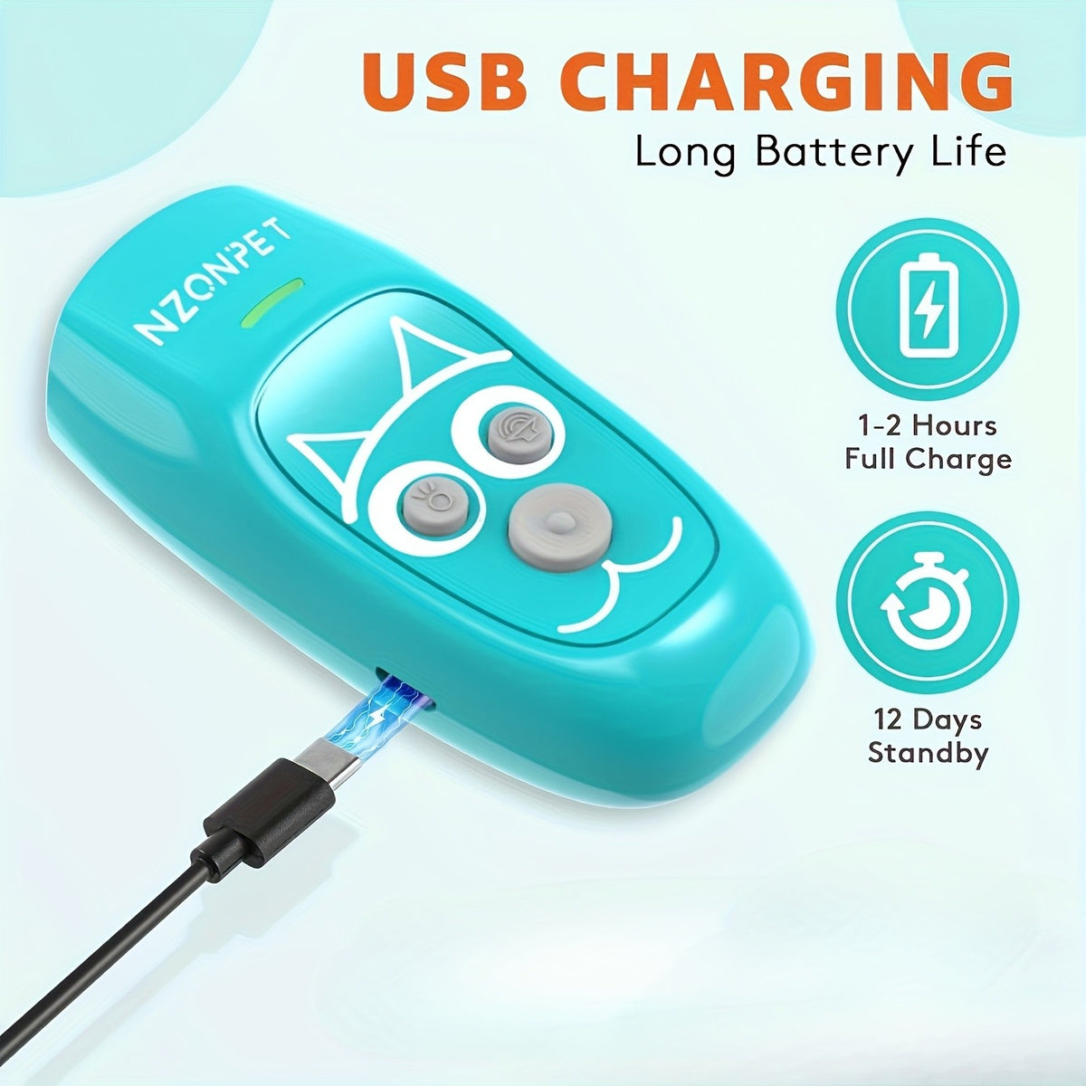 Ultrasonic Anti Barking Device with 3 Sound Wave Modes and Beep Cue, Rechargeable Dog Training Tool with LED Light, Wrist Strap and Listed 16.4ft Range