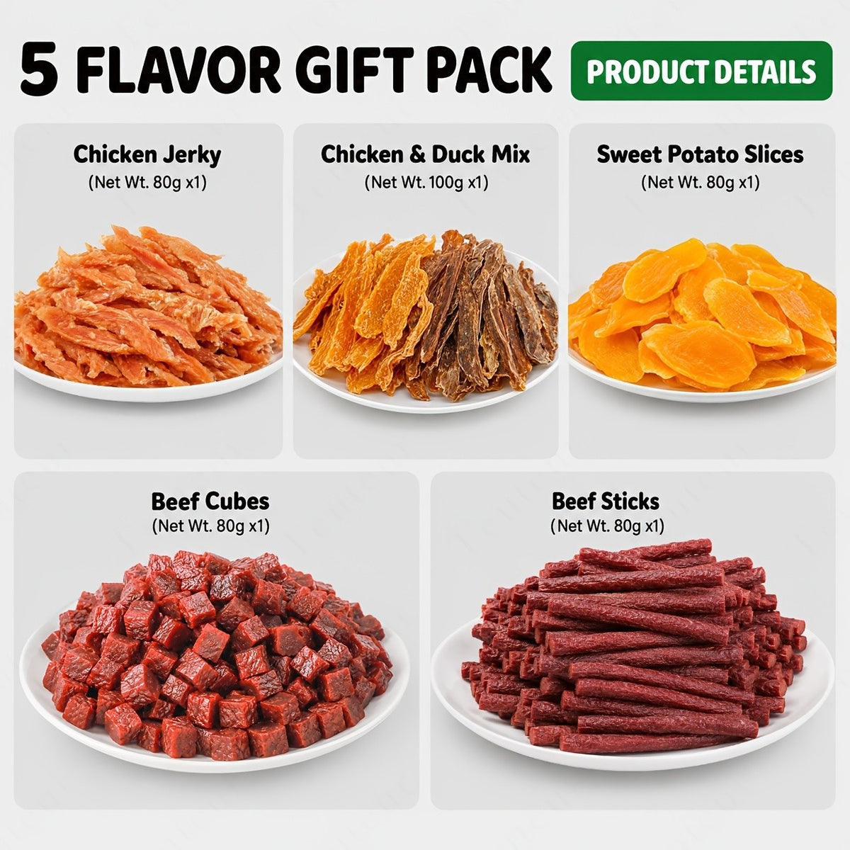 Dog Snack Packs with Duck Meat and 160g Combo Options, Chewy Dog Treats for Supervised Training Rewards, Everyday Snack Time and Dog Lover Gift Baskets