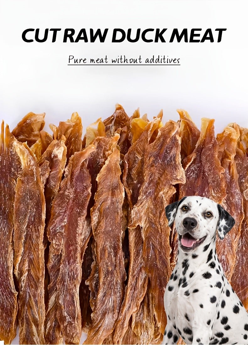 Chicken and Duck Jerky Dog Treats Mixed Pack, Air-Dried Breast Meat Strips for Supervised Training Rewards and Everyday Snack Time