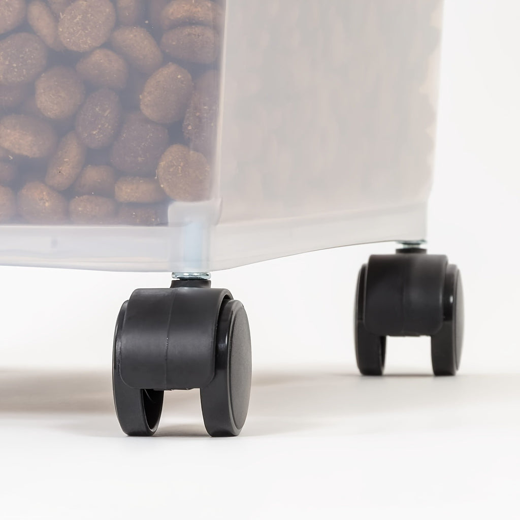 Dog Food Storage Containers 30QT + 10QT, 3-Piece Airtight Plastic Set with Scoop and Detachable Wheels for Cat Kibble, Treats and Bird Seed