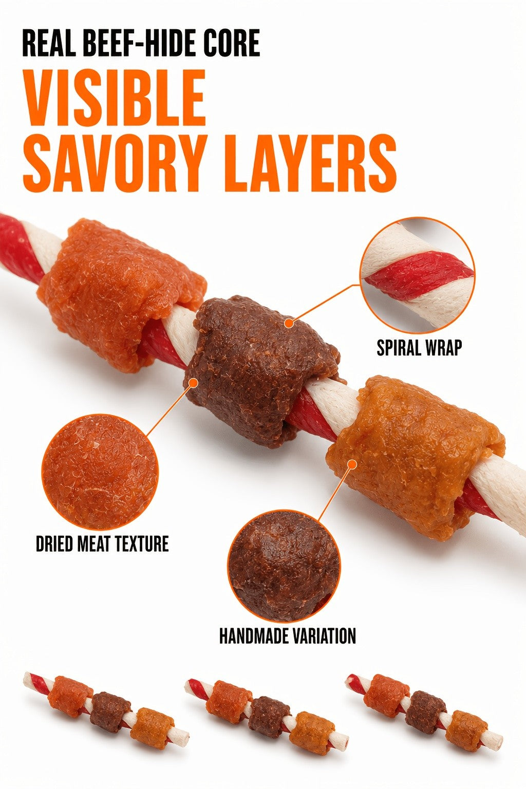 Kabob Dog Chew Treats with Chicken Liver and Duck, Skewer-Style Dog Snacks in 100g or 150g Packs for Supervised Chewing and Everyday Rewards