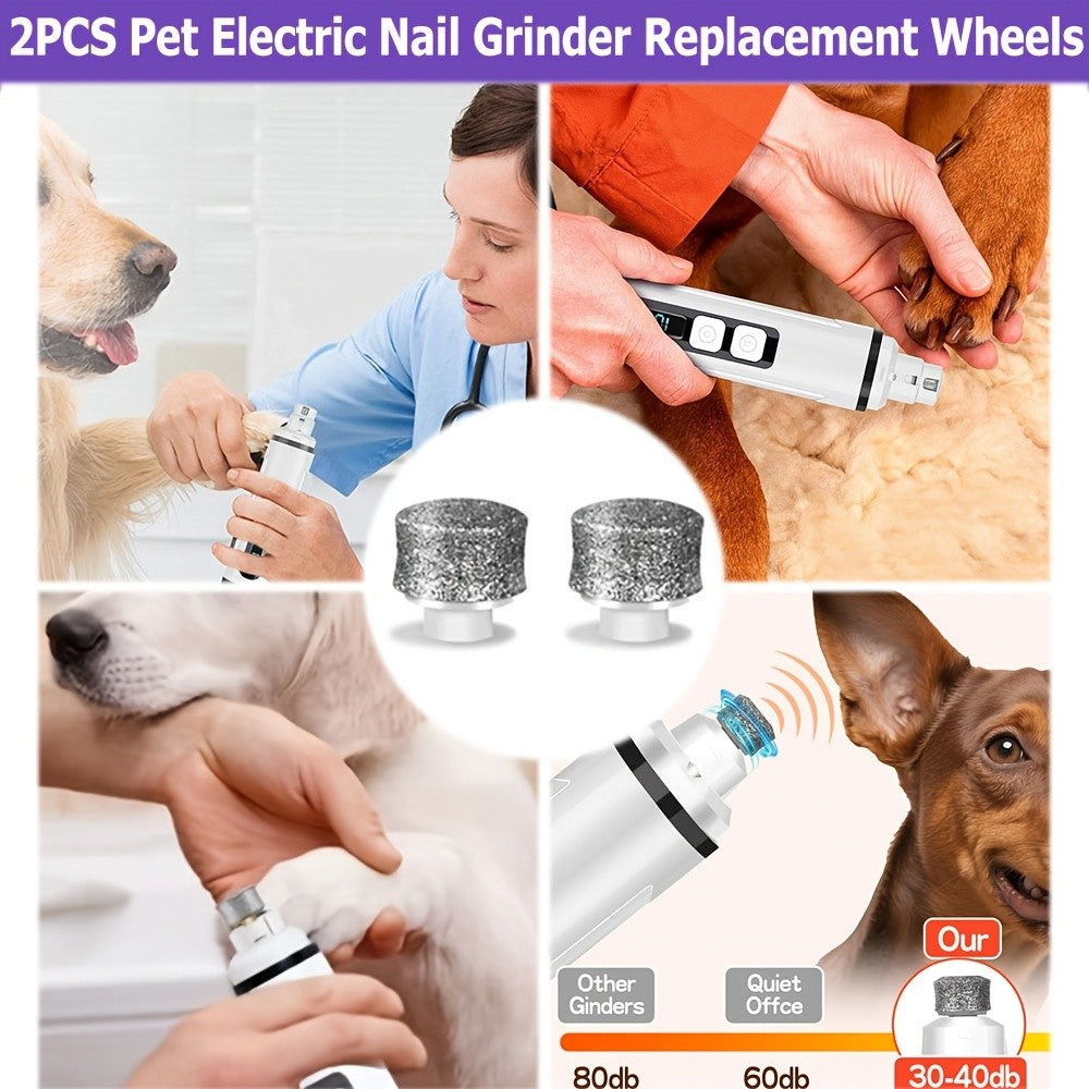Dog Nail Grinder with LED Light, Quiet 3-Speed Rechargeable Pet Nail Trimmer with 3 Grinding Ports and Diamond Bit for Small, Medium and Large Dogs and Cats