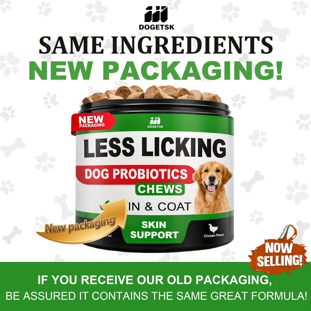 Dog Probiotic Chews Chicken Flavor, 120 Soft Chews per Container with Skin and Coat Care Labeling, Canine Supplement in 1 or 2 Unit Options