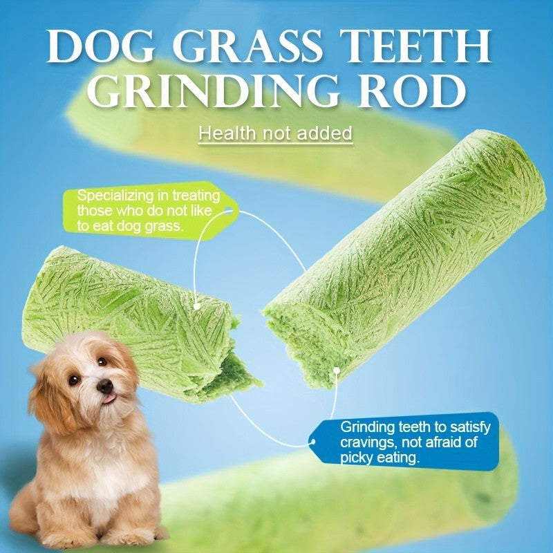 Dog Grass Treat Sticks 15 Pack, Freeze-Dried Green Chew Snacks for Supervised Reward Time, Everyday Canine Treat Routines and Holiday Gift Baskets