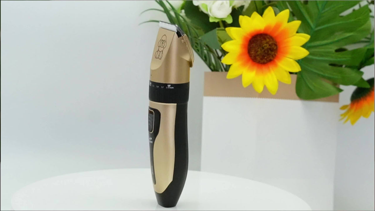 USB Rechargeable Dog Clippers with Ceramic Blades, Electric Pet Hair Trimmer for Cats and Dogs, Color Choices and Grooming Set Options