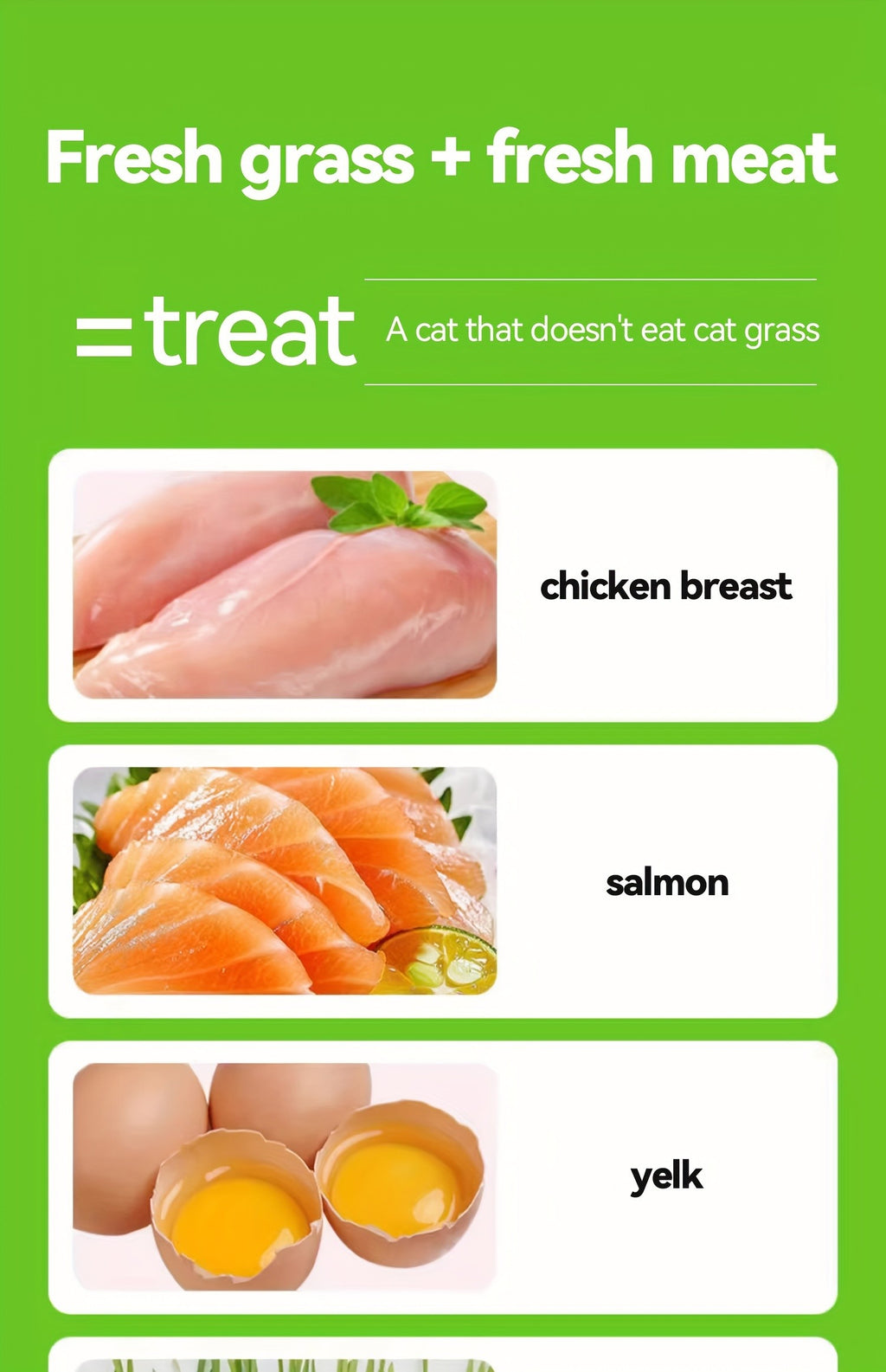 Cat Snack Pellets and Biscuits, 150g Cat Grass Pellets or Mixed Flavor Cat Biscuits and 155g Green Square Mint Granules for Supervised Treat Time