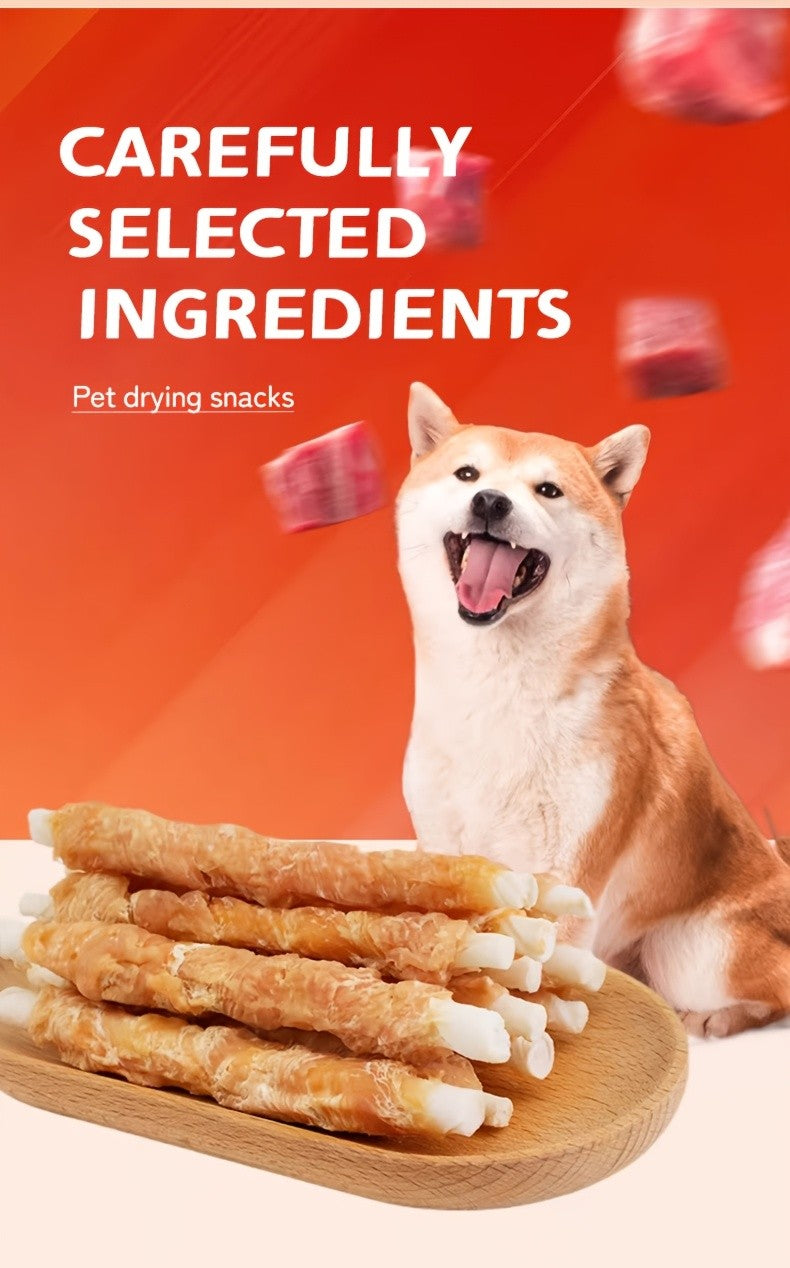 Dog Chew Sticks with Chicken and Duck Wraps, Mixed Rawhide Roll Treat Combo for Supervised Chewing, Occasional Rewards and Dog Owner Gift Baskets