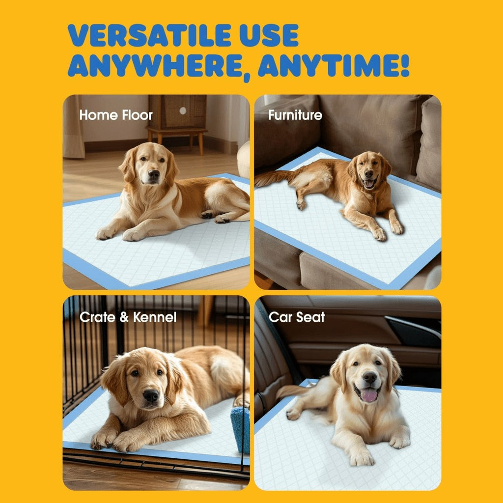 Dog Potty Training Pads 47 x 31 Inch, 6-Layer Extra-Thick Disposable Pee Pads with Leak Protection for Puppies and Senior Dogs, 60 or 120 Count Options
