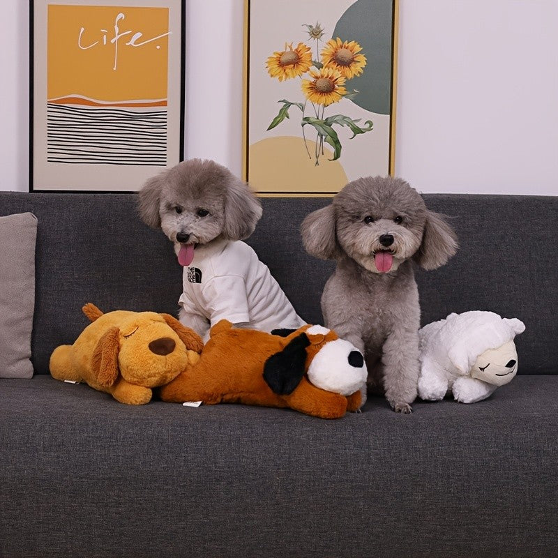 Heartbeat Puppy Toy, Soft Plush Cuddle Companion for Dogs and Kittens, Dog, Cat and Bear Styles with Single or Two-Piece Options, Batteries Not Included