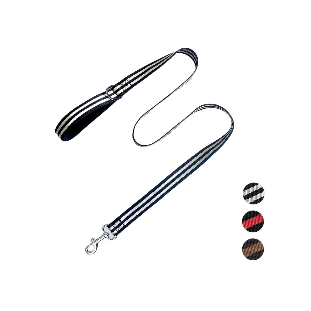 5 Foot Reflective Dog Leash with Padded Handle, 1 Inch Wide Flat Walking Lead for Medium and Large Dogs, Daily Walks and Training in Six Colors