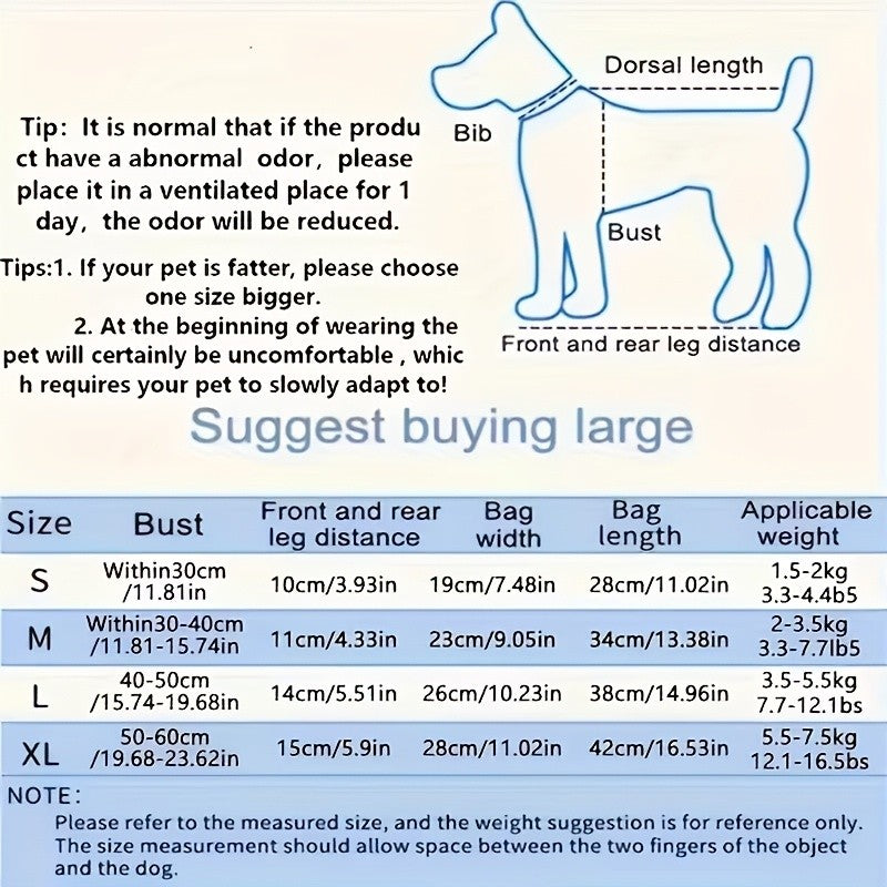 Front Chest Pet Carrier Backpack, L Size Breathable Mesh Travel Bag for Small and Medium Dogs and Cats, Lightweight Outdoor Walking Carrier