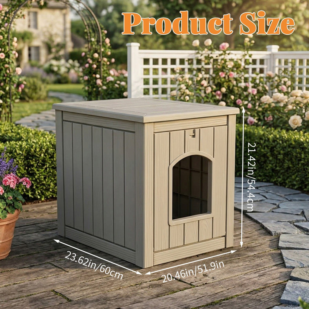 Litter Box Enclosure Cabinet with Front Door, Hidden Cat Litter Furniture and End Table Design for Indoor Homes, Black or Light Brown