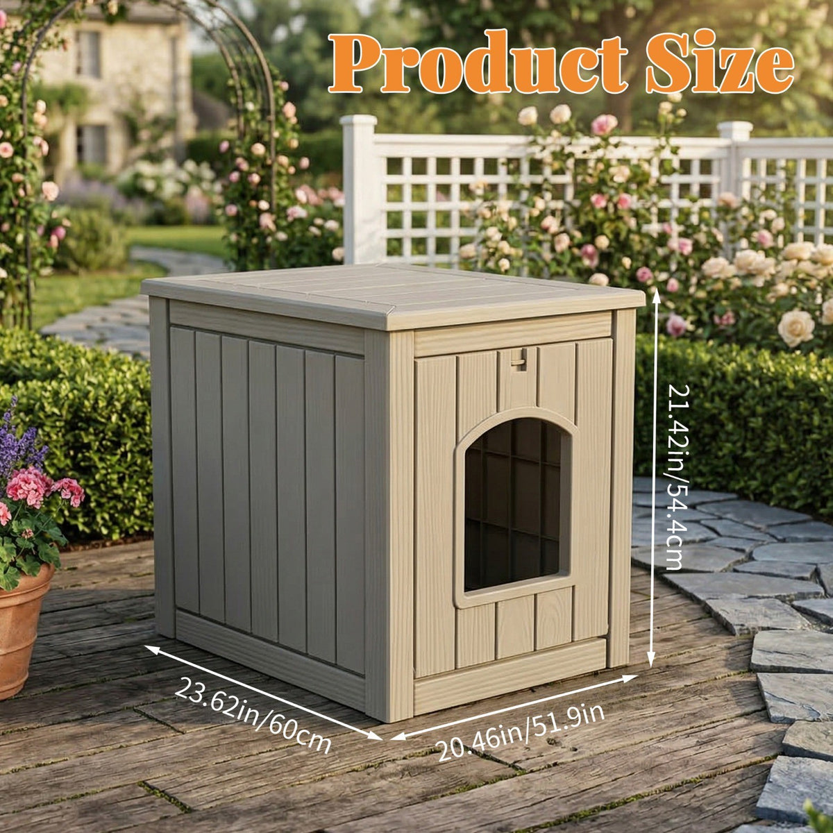 Litter Box Enclosure Cabinet with Front Door, Hidden Cat Litter Furniture and End Table Design for Indoor Homes, Black or Light Brown