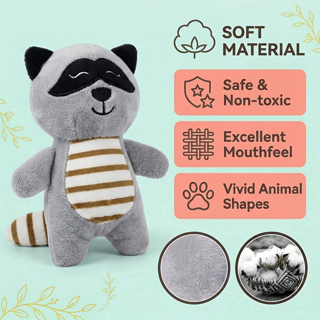 Plush Squeaky Dog Toys 6 Pack, Stuffed Animal Puppy Play Set for Small and Medium Dogs, Model A, B or C for Supervised Interactive Games