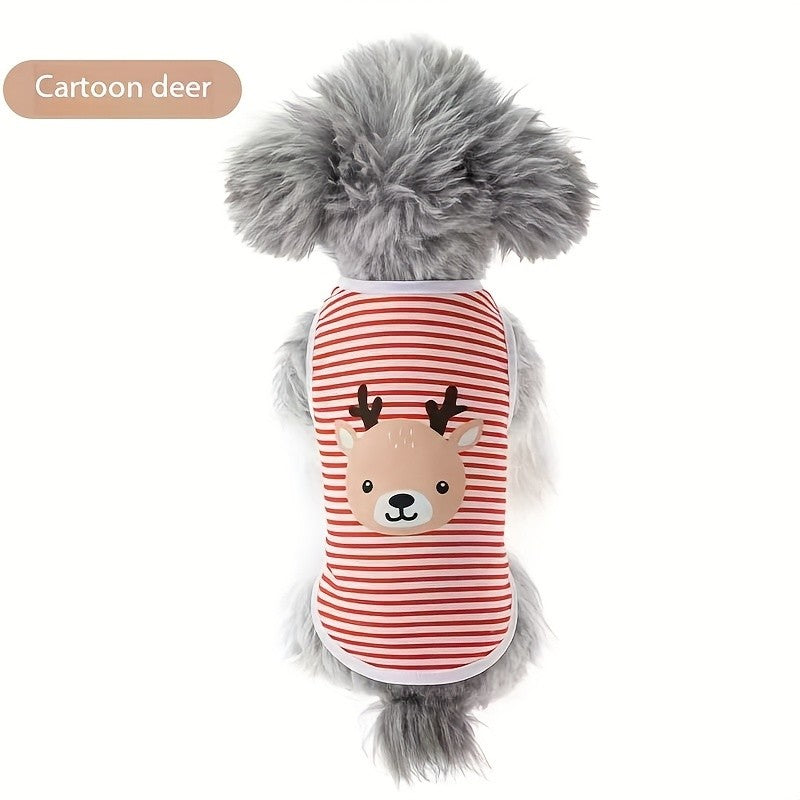 Dog Clothes 6 Pack with Cute Prints, Breathable Polyester Pet Outfits for Small and Medium Dogs and Cats, XS to XL for Everyday Dress-Up and Photos