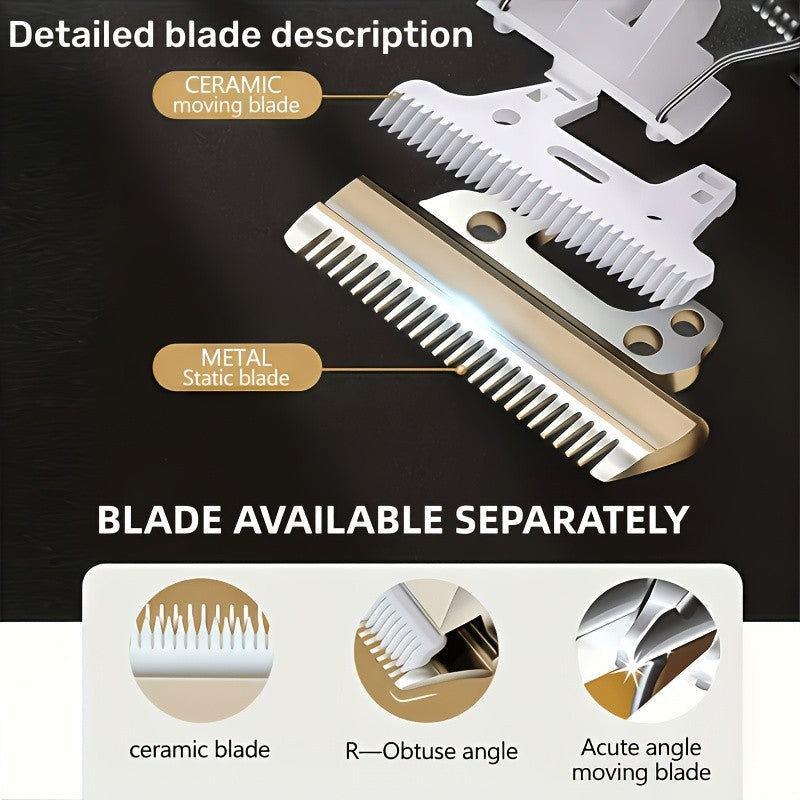 Pet Grooming Trimmer and Scissors Kit for Dogs and Cats, At-Home Hair Clipping Set with Curved Scissors Options for Small Dog and Puppy Coat Care