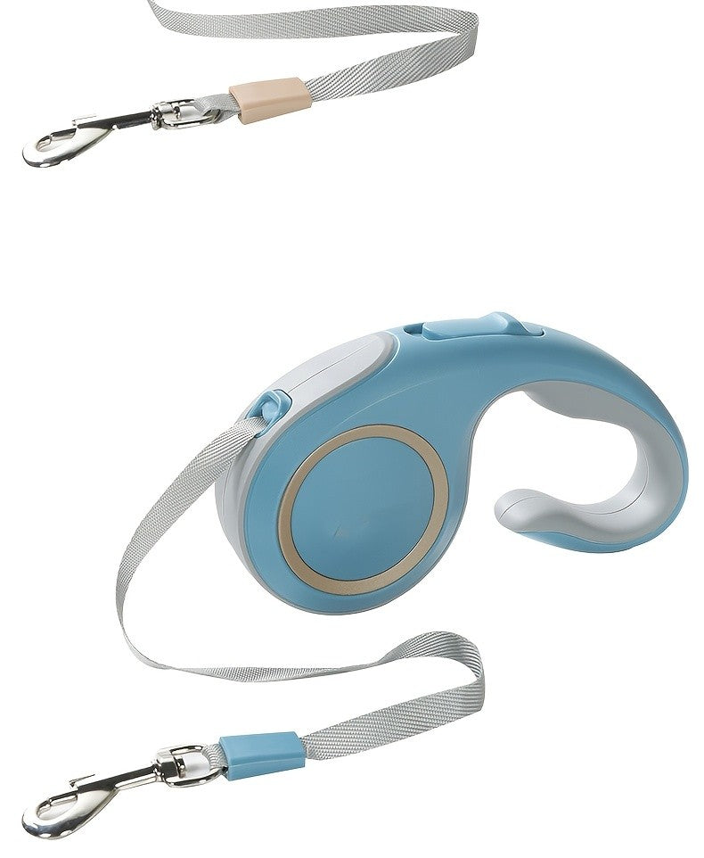 16ft Retractable Dog Leash with C-Shaped Ergonomic Handle, One-Button Lock and Unlock Control and 360-Degree Tangle-Reducing Design for Daily Walks