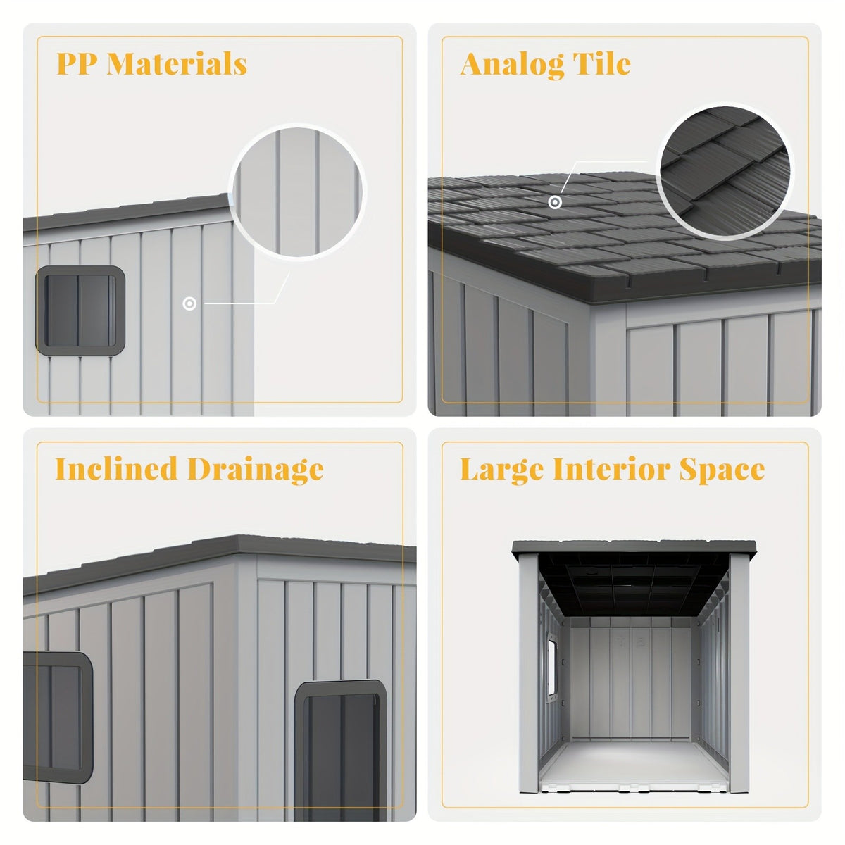 Roofed Outdoor Cat Shelter in Grey, Cozy Pet Resting House for Covered Porches and Secure Balconies, Dedicated Cat Hideaway for Everyday Rest