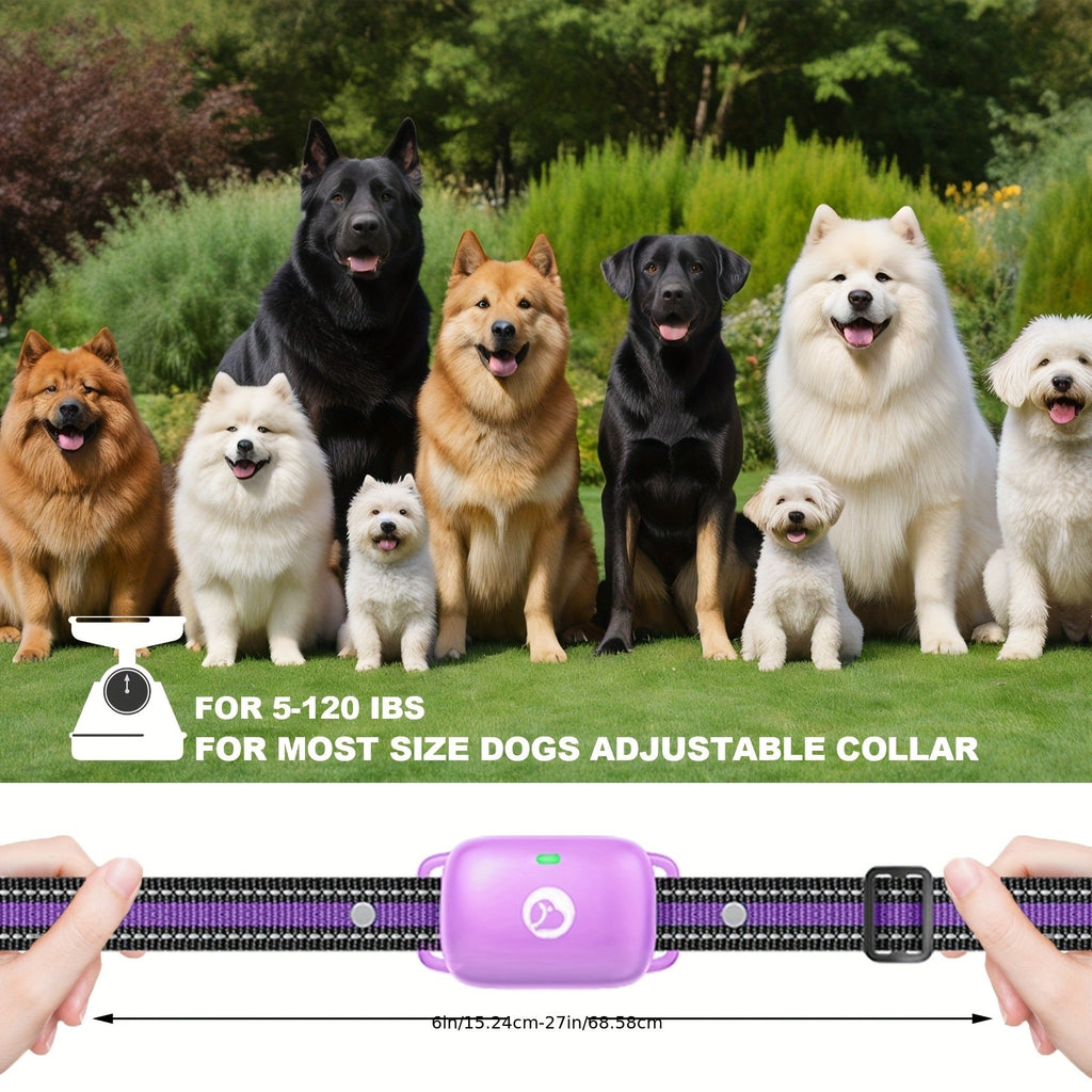 Dog Training Collar with Keypad Lock, 2600ft Listed Remote Range, Rechargeable Beep, Vibration and Static Modes, Orange or Purple Options for 1 to 3 Dogs