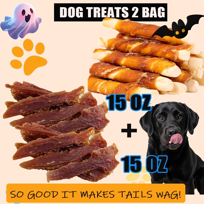 Assorted Dog Reward Treats, Chicken and Duck Combo, Yolk Wrap and Bone Bites Options for Supervised Training, Daily Snacks and Dog Gift Baskets