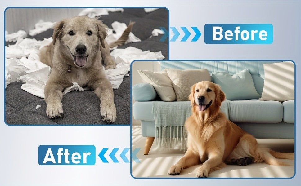 Bark Activated Dog Deterrent with 3 Ultrasonic Modes, USB Rechargeable 1500mAh Bark Control Device with Listed 50ft Range in Ivory White or Dark Gray